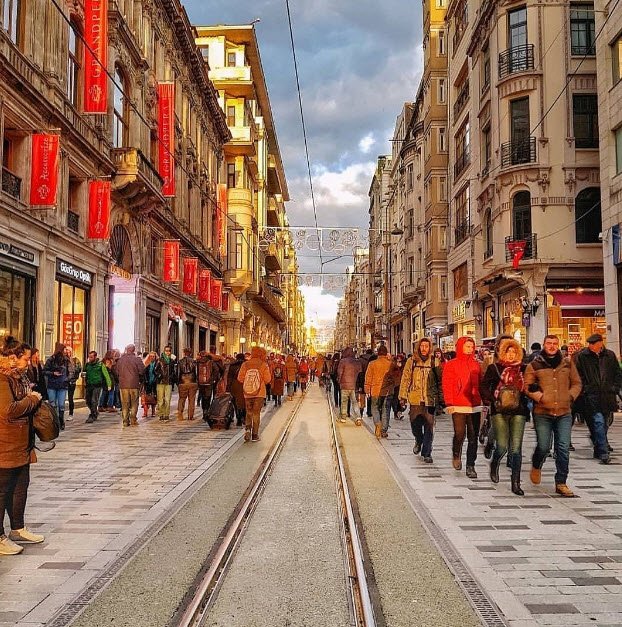 Istiklal Avenue &amp; Taksim Square, Istanbul, Turkey